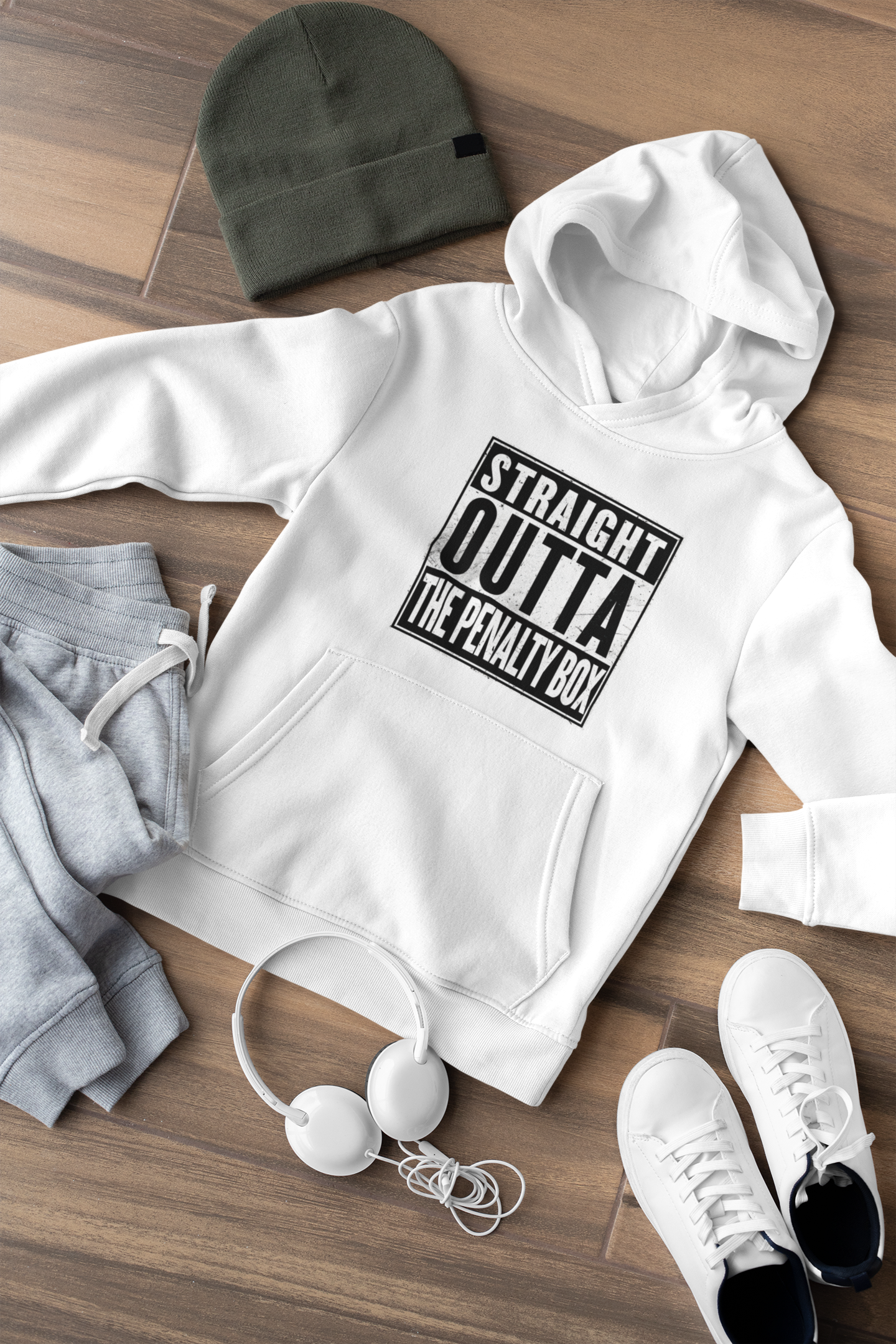 Straight Outta The Penalty Box Youth Fleece Hoodie