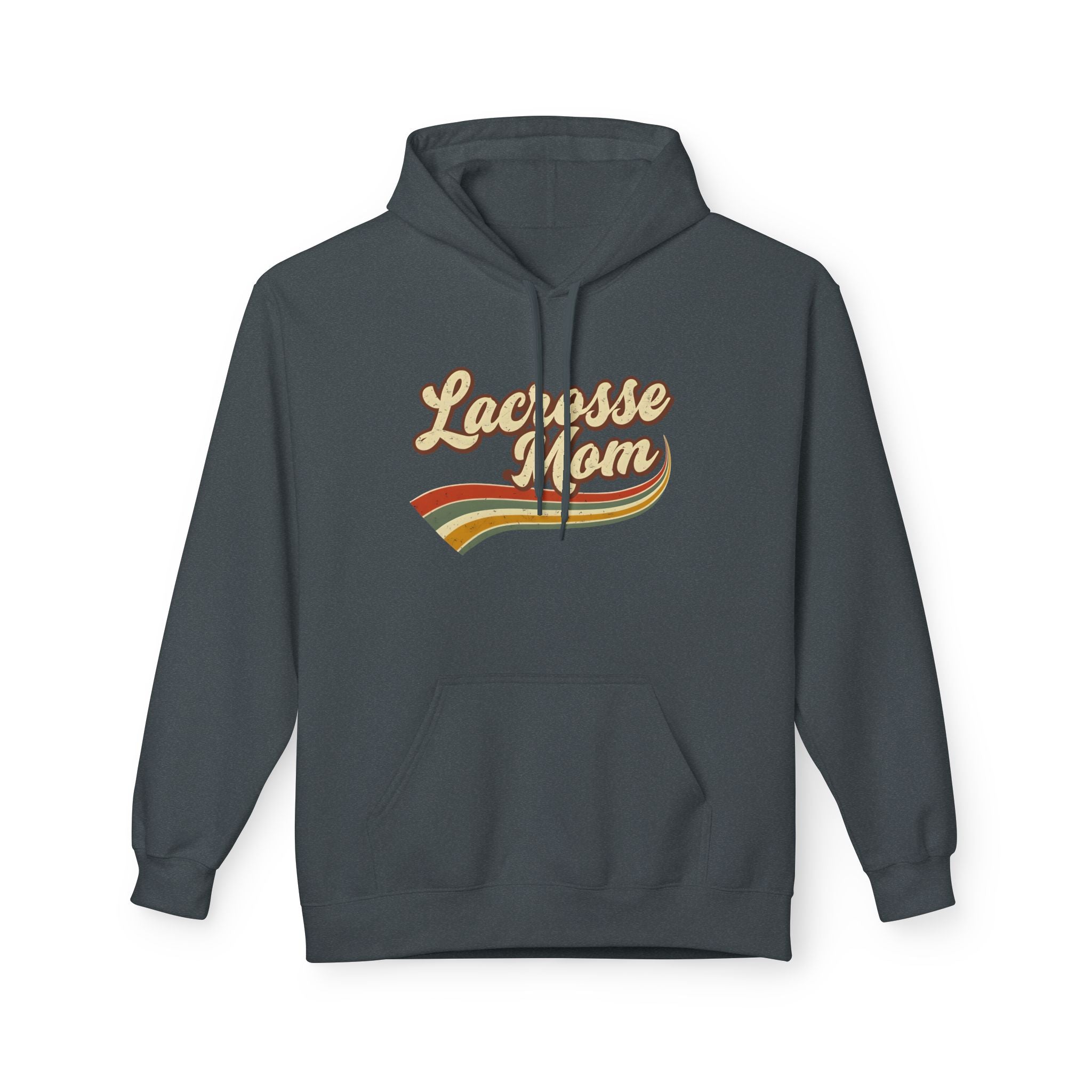Retro Lacrosse Mom — Adult  Fleece Hoodie