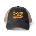 Retro Lacrosse Mom - Women's Washed Mesh-Back Cap