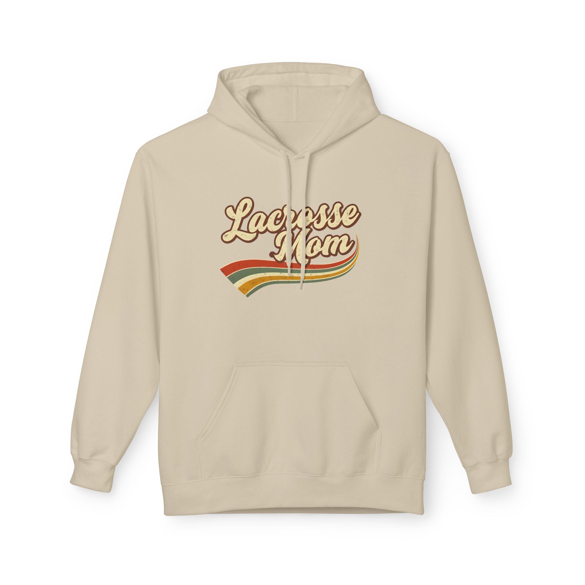 Retro Lacrosse Mom — Adult  Fleece Hoodie