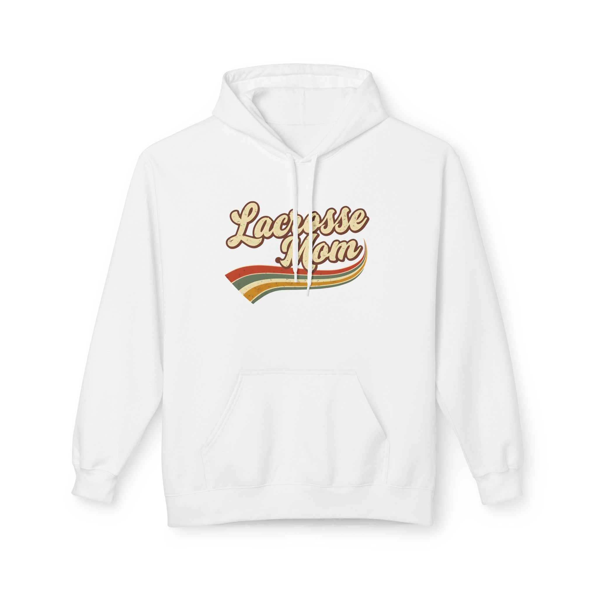 Retro Lacrosse Mom — Adult  Fleece Hoodie