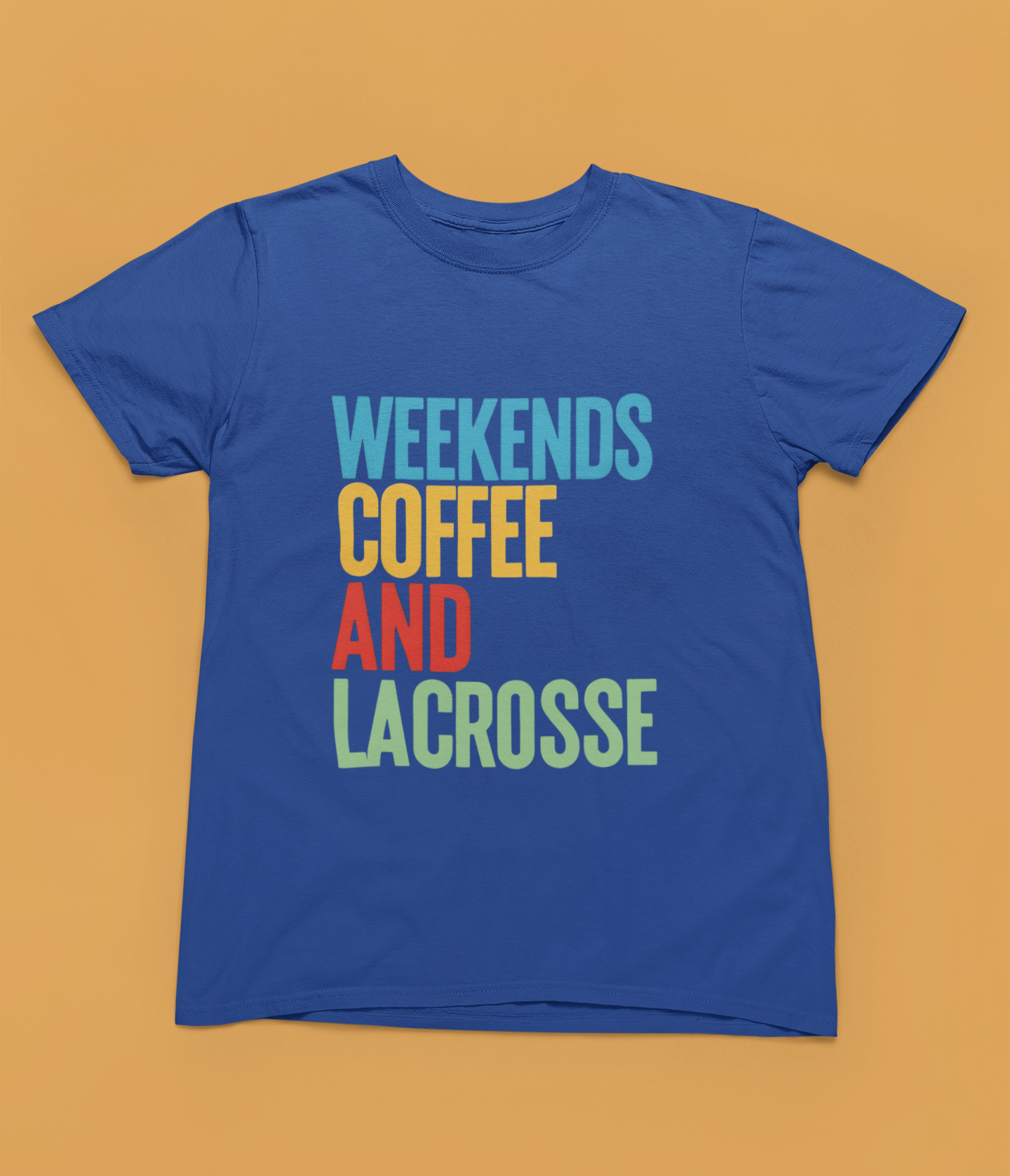 Weekends, Coffee and Lacrosse  — Unisex Adult Tee