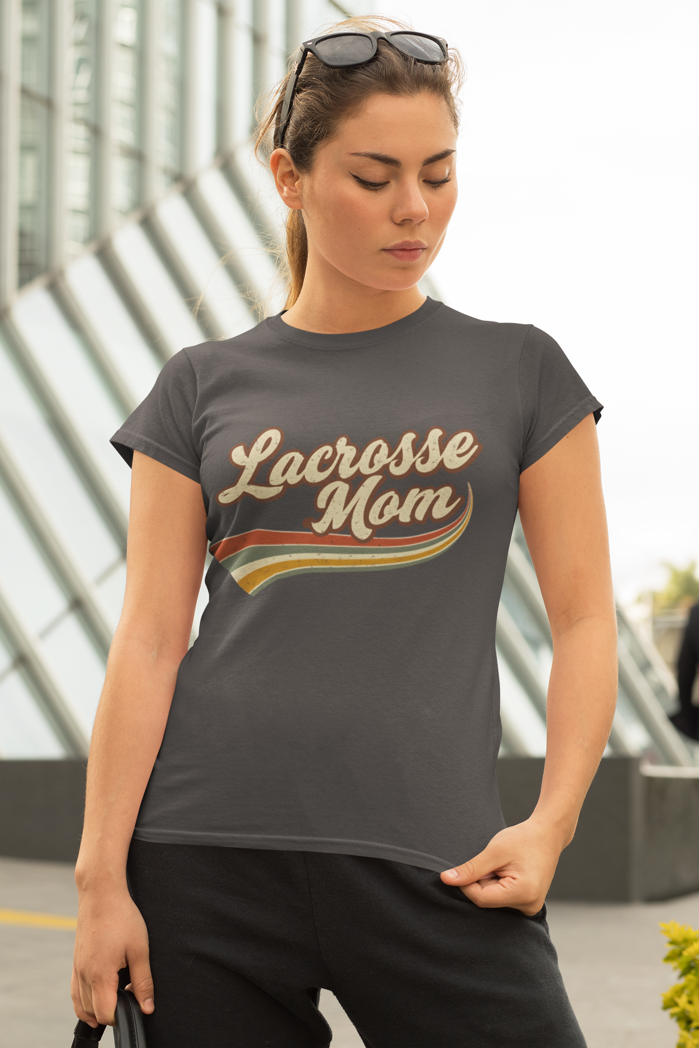 Vintage Lacrosse Mom — Adult Tee