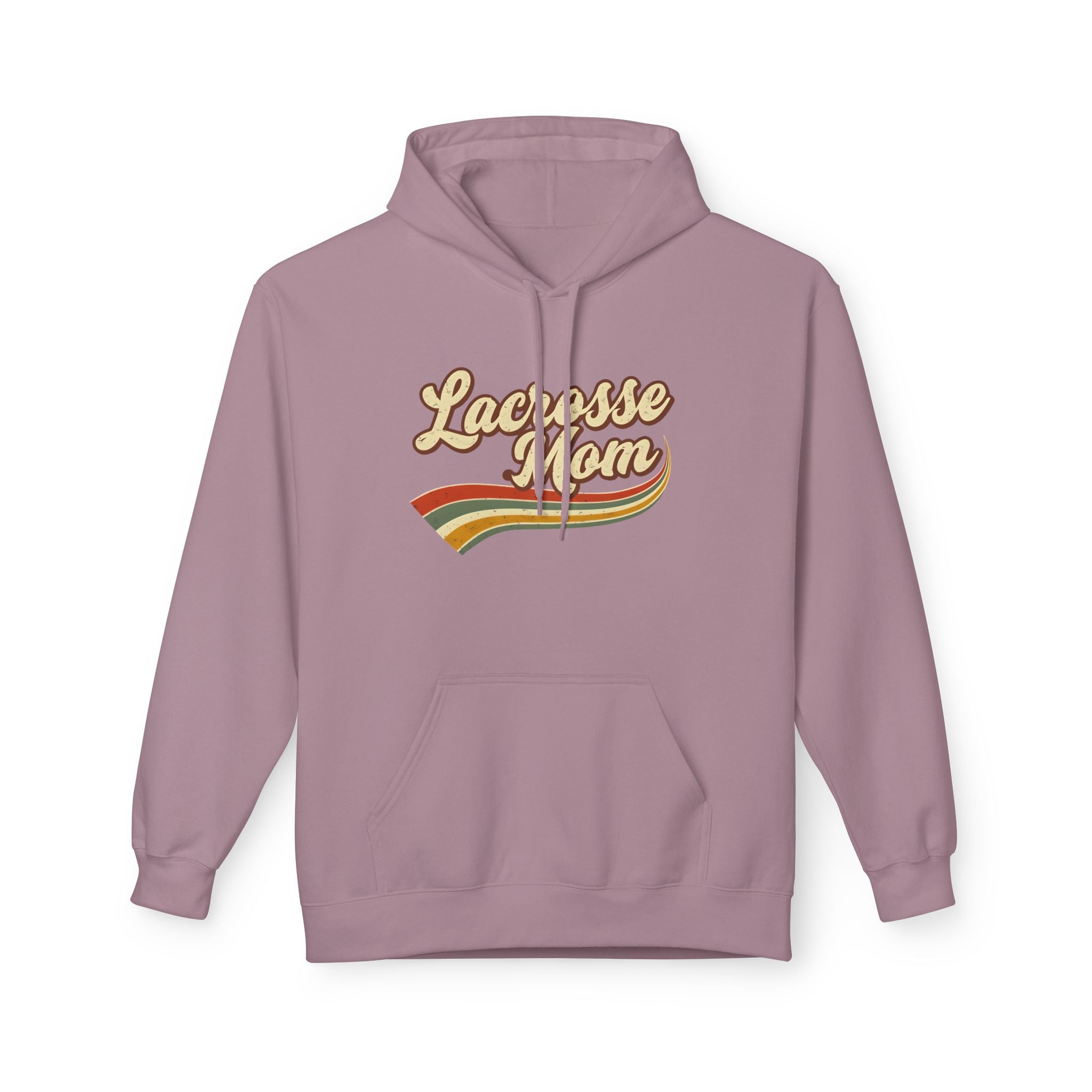 Retro Lacrosse Mom — Adult  Fleece Hoodie
