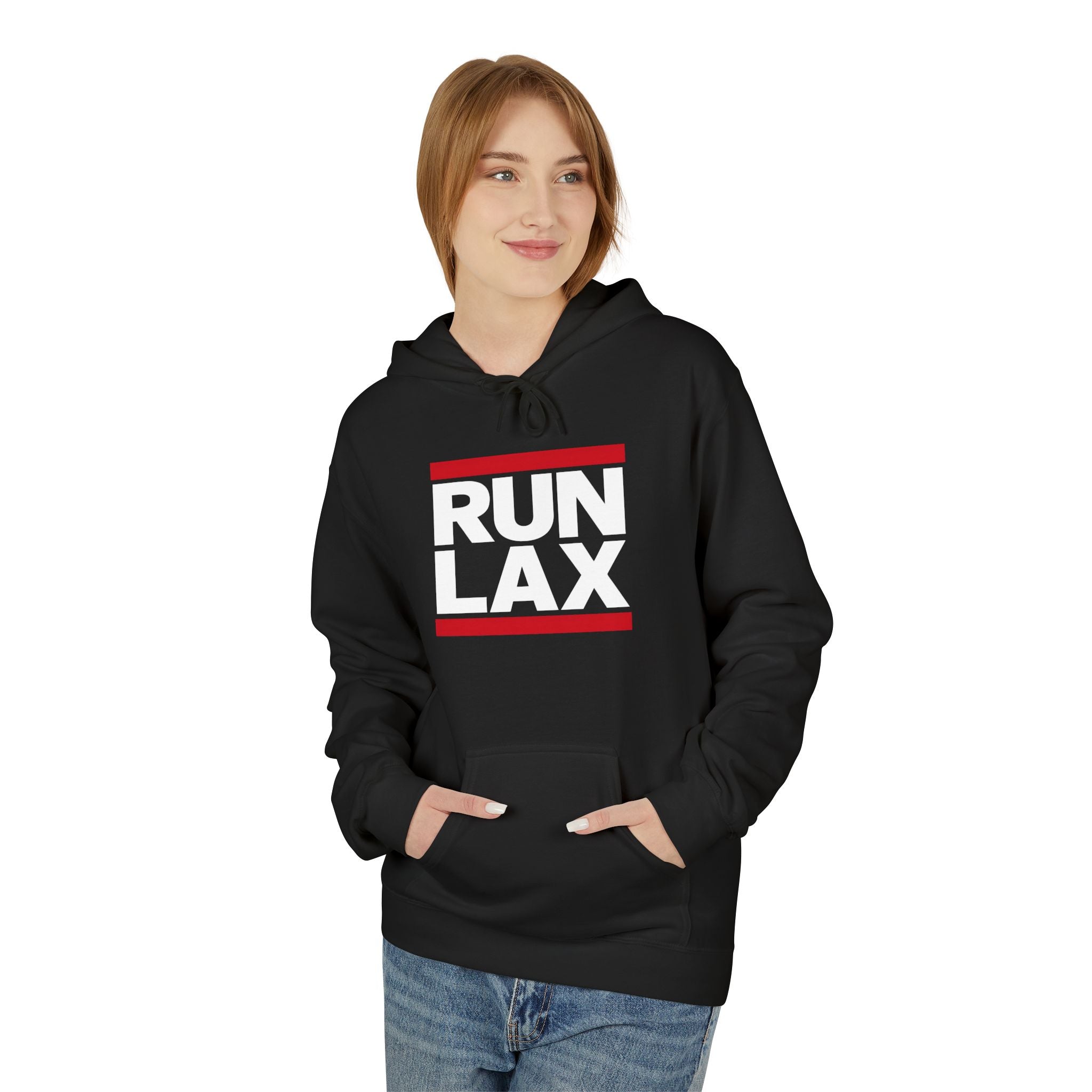 RUN LAX - Adult Fleece Hoodie