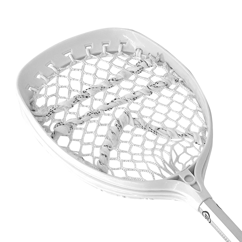 Junior Recreational Aluminum Lacrosse Goalie Stick - All New Silver and White - 32" X 10"