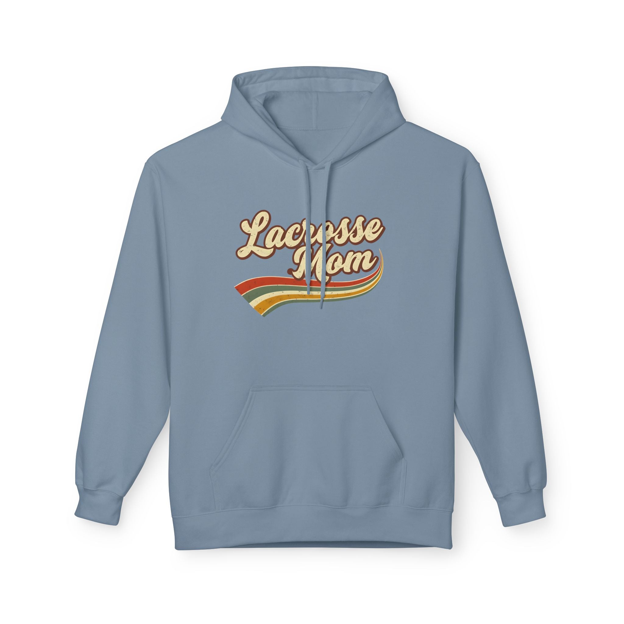 Retro Lacrosse Mom — Adult  Fleece Hoodie