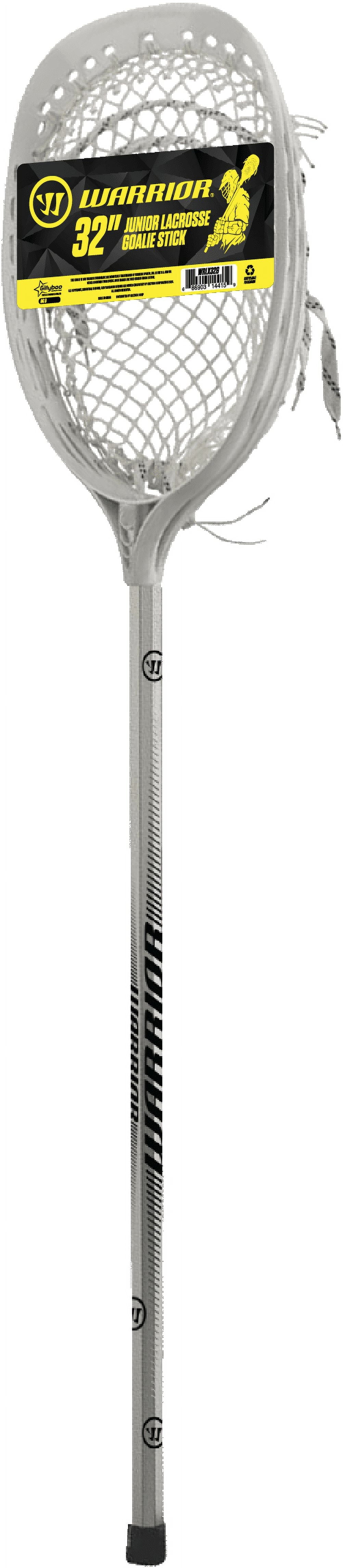 Junior Recreational Aluminum Lacrosse Goalie Stick - All New Silver and White - 32" X 10"