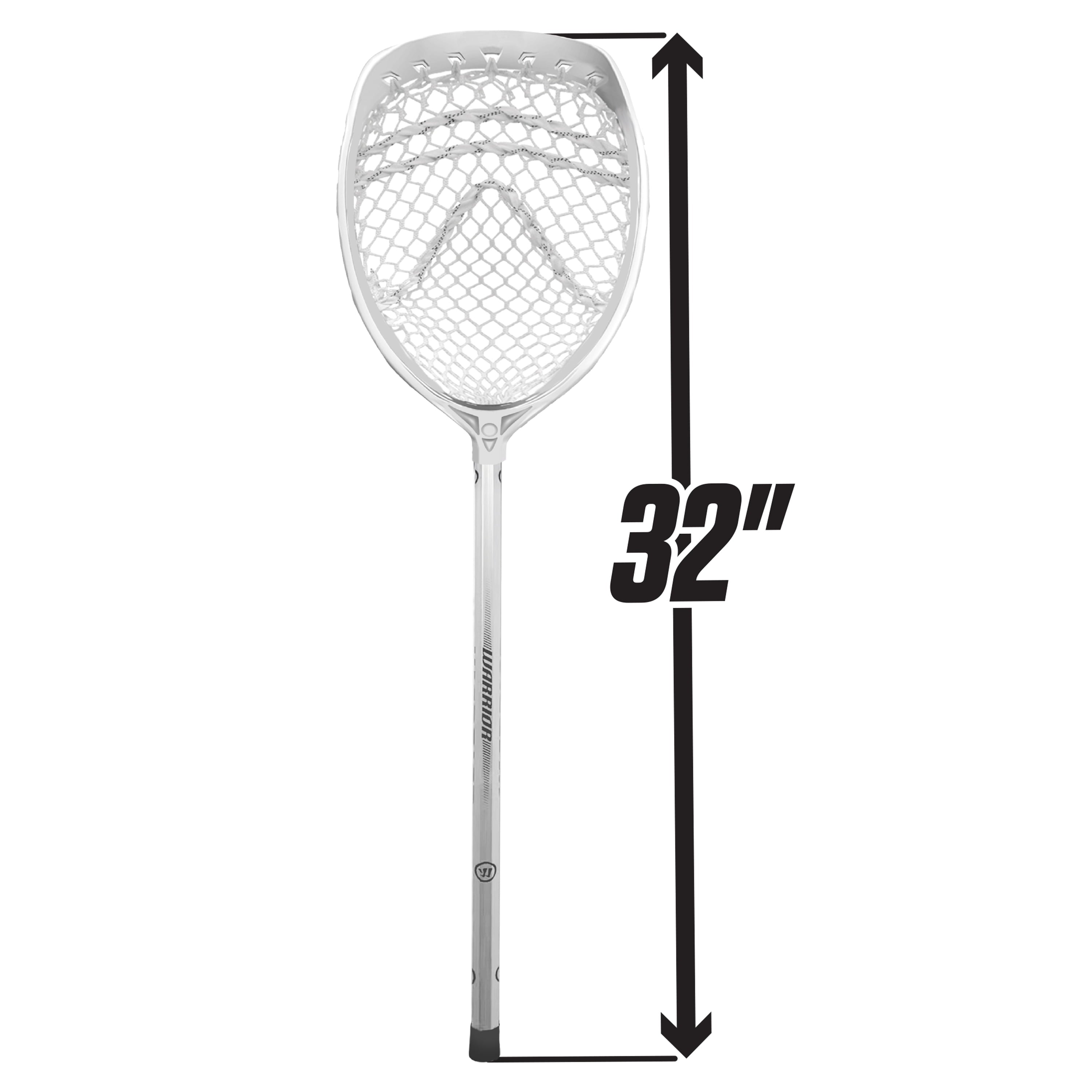 Junior Recreational Aluminum Lacrosse Goalie Stick - All New Silver and White - 32" X 10"