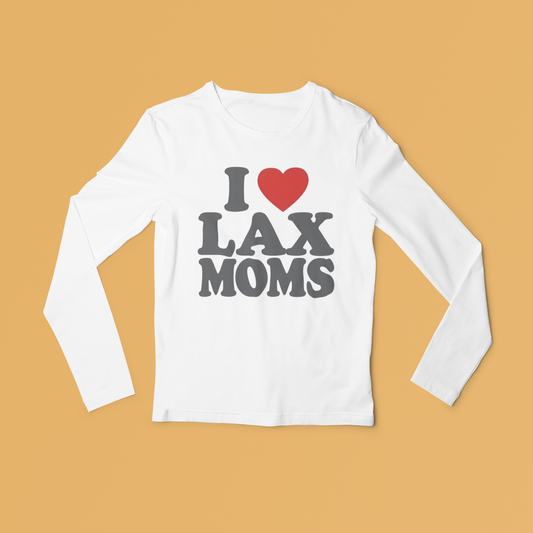 I Heart LAX Moms Long Sleeved Tee