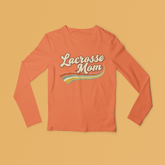 Retro Lacrosse Mom Long Sleeved Tee
